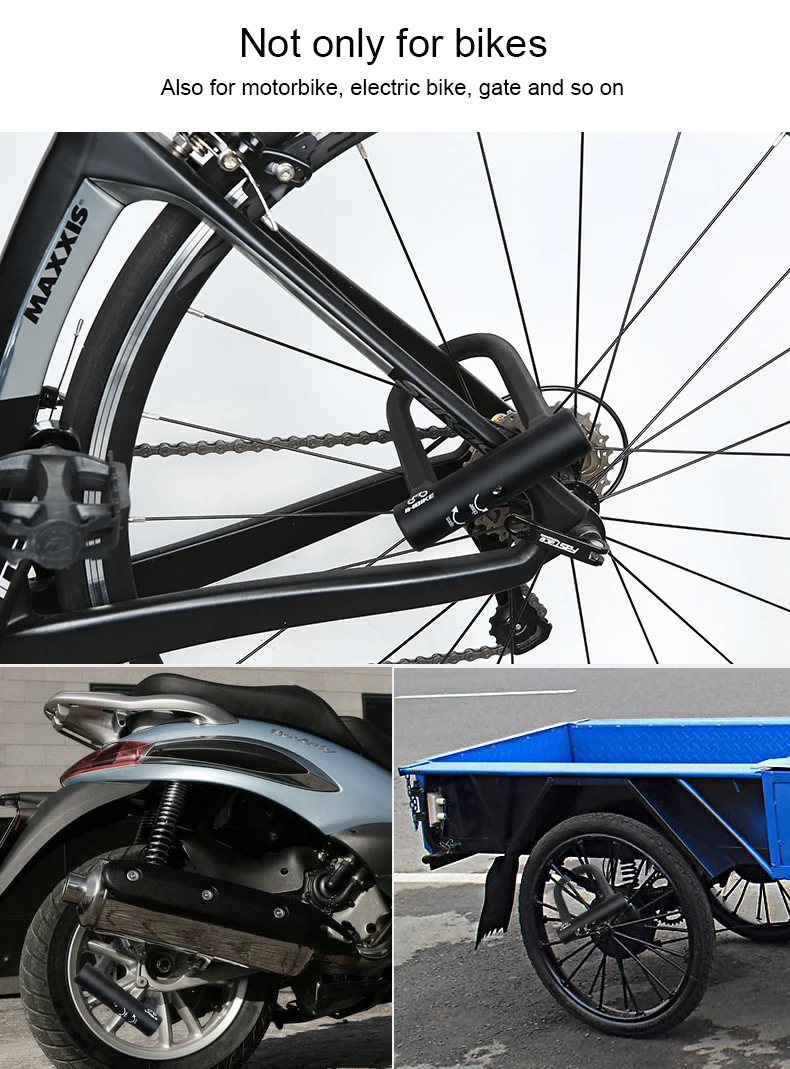 INBIKE сверхмощный стальной защитный кабель для велосипеда, u-образный набор замков для велосипеда, противоугонная система для горного велосипеда, велосипедный замок, велосипедные аксессуары