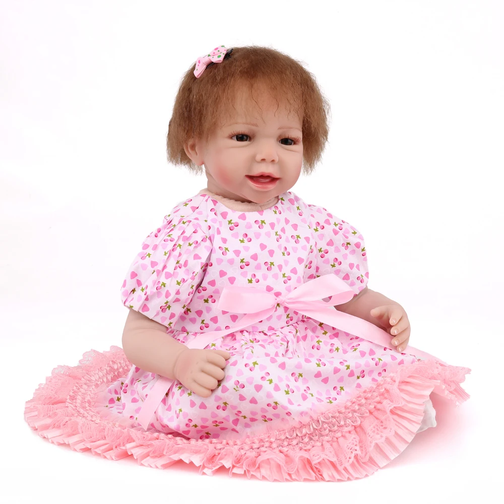 KAYDORA Reborn Baby Doll 22 дюйма игрушки Девушка рекламная силиконовая голова тела кукла