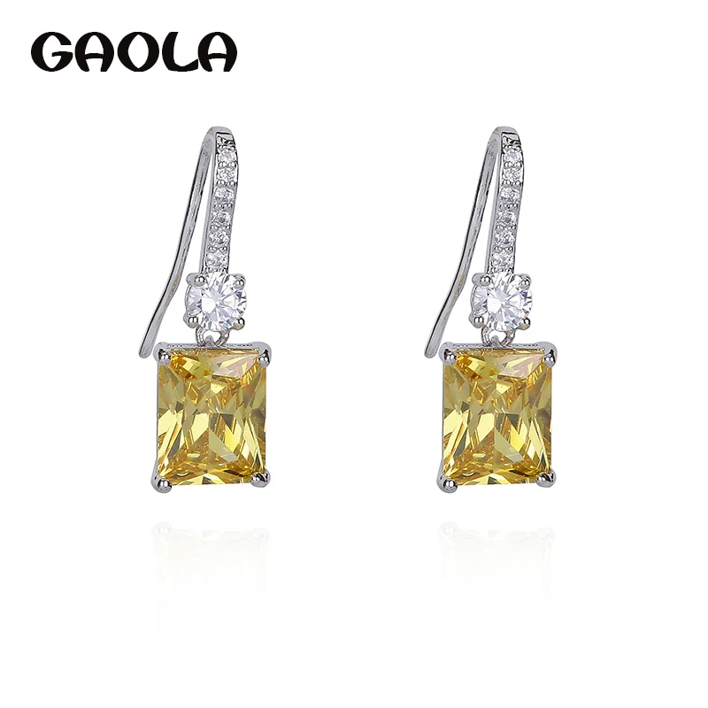 Серьги подвески женские в виде растений с фианитами|dangle earrings|earrings forcubic zirconia earrings |