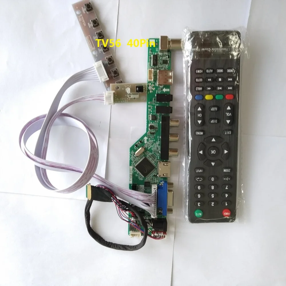 Комплект для телефона USB HDMI 40pin LVDS 1366X768 15 6 дюйма плата драйвера контроллера VGA