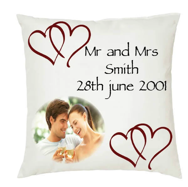 Персонализированные фото текст Mr Mrs чехол для подушки Чехол прохладный фон под