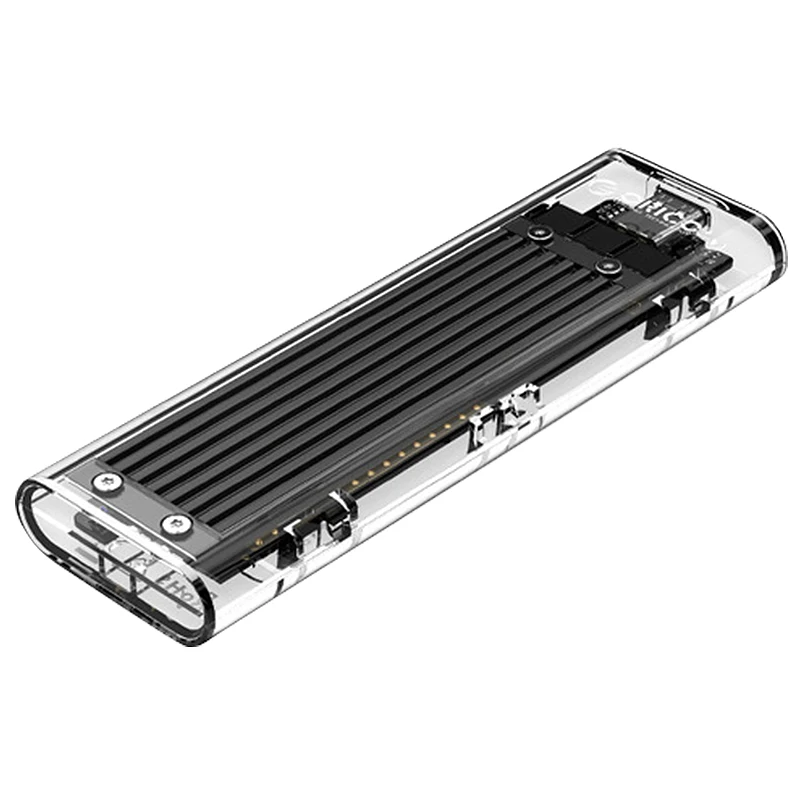 Black Orico Nvme M.2 для корпуса Ssd type-C M Key прозрачный Внешний Usb 3,1 Gen2 10 Гбит/с Поддержка Uasp для Ssd до 2 ТБ - Цвет: Black