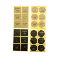 120pcslot square circle shape thank you handmade adhesive packaging sealing label sticker diy christmas gift stickers