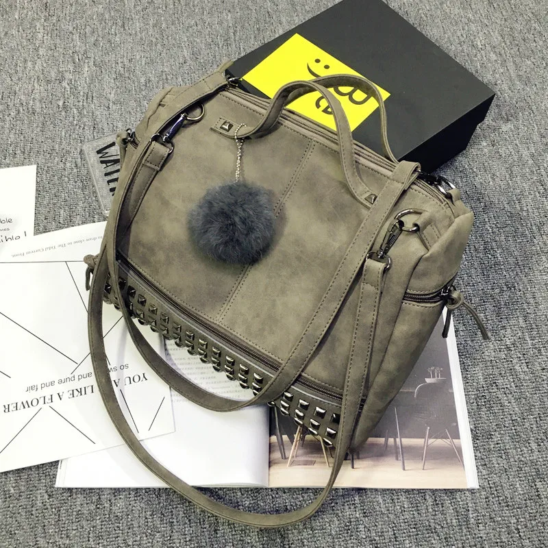 Сумка Бостон Роскошные замша сумки женские дизайнерские винтажные Топ ручка с