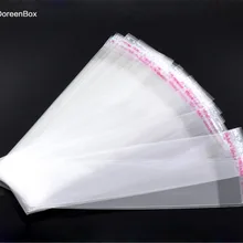 Doreen Box hot 200 прозрачные самоклеящиеся пластиковые пакеты 14x3 5 см