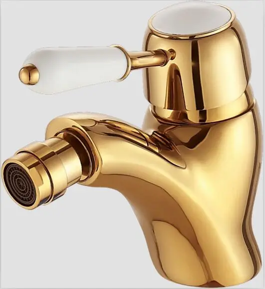 Free ship Singe hole bathroom bidet faucet mixer tap Gold clour | Обустройство дома