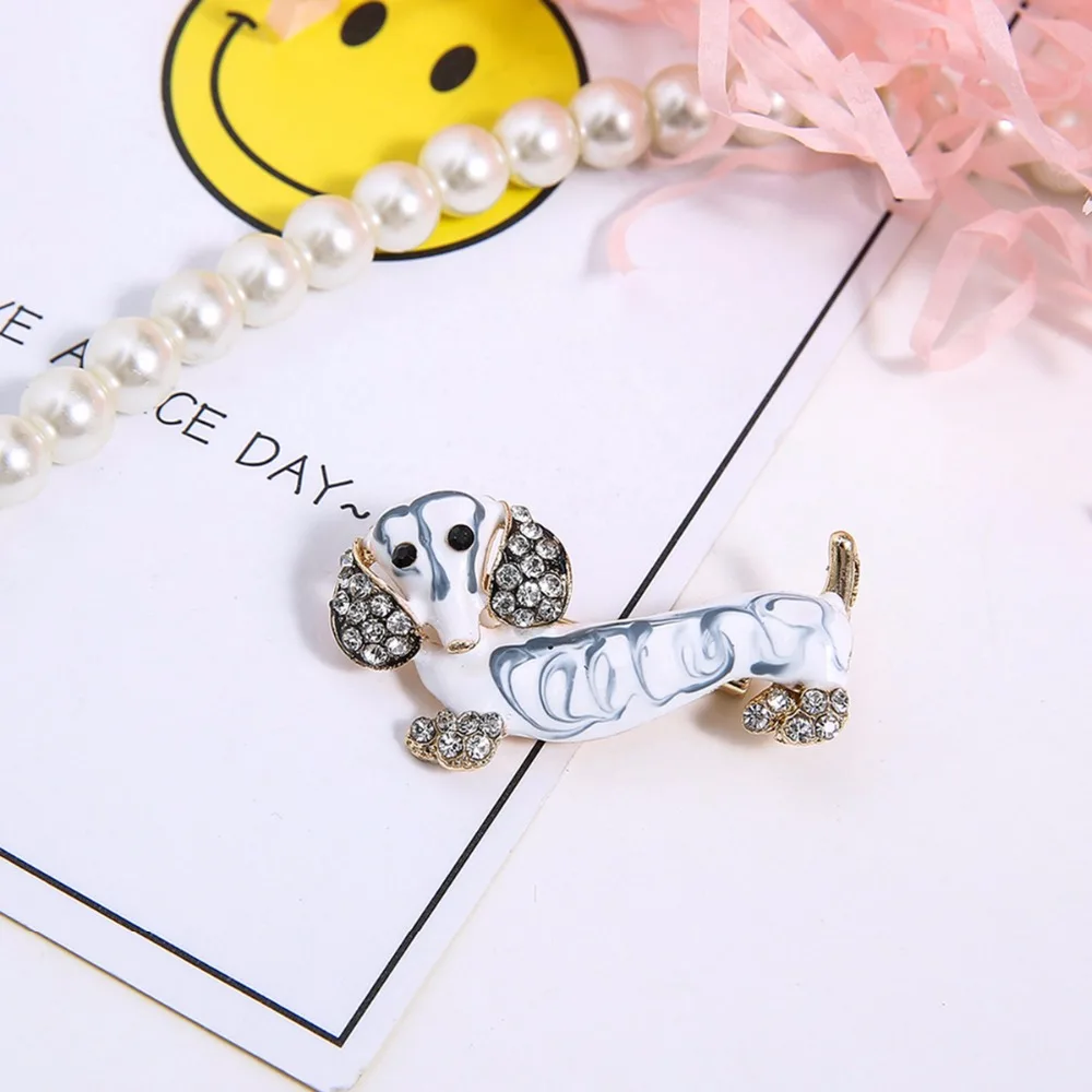 DIY Одежда для собак Броши женщин цинк сплав металла с кристаллами эмаль животных