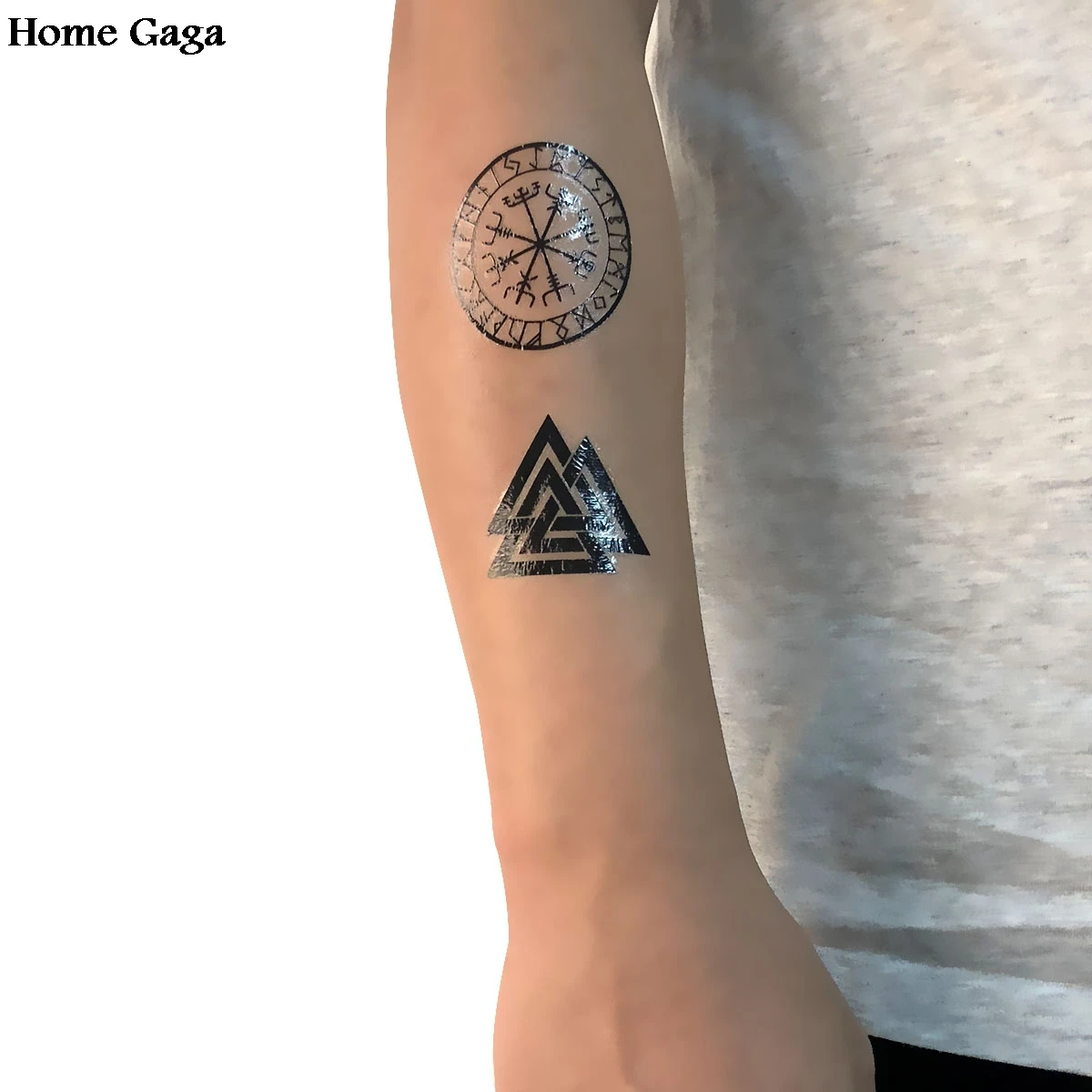 Homegaga, 2 шт., норвежский викинг, сделай сам, временное боди-арт, для женщин, на плече, на руку, переводная татуировка, макияж, наклейки, вечерние, косплей, D1168
