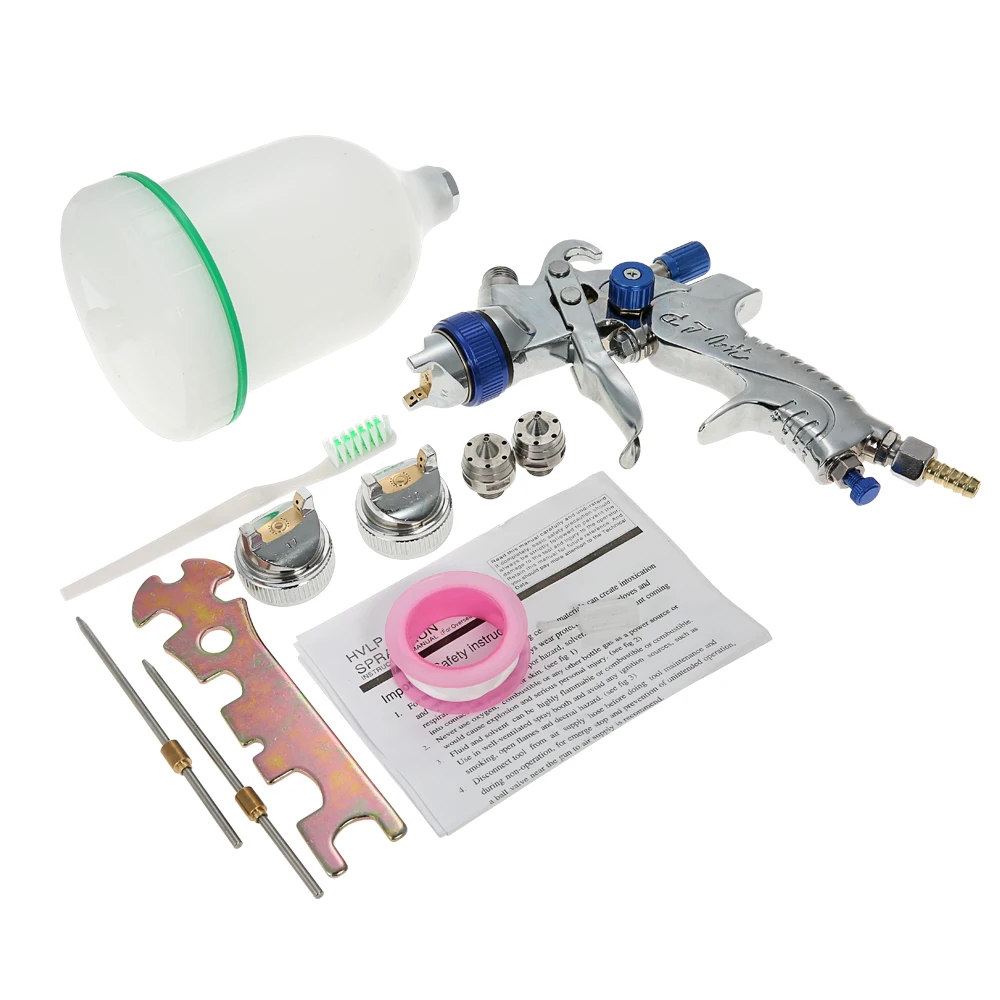 

601 HVLP Air Spray Gun Airbrush Kit Gravity Feed spray Air-Brush set sandblaster Auto Car Painting Spot Repair Face compressor