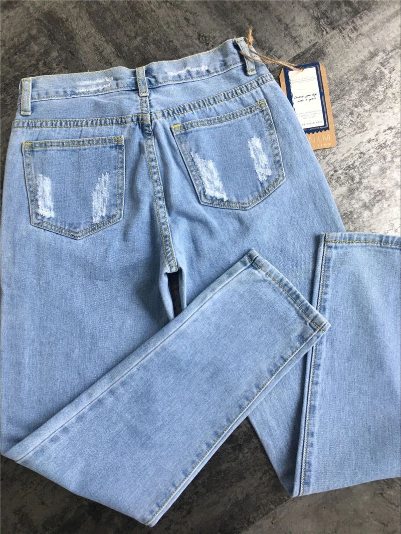 Джинсы LOGAMI в стиле бойфренда женские джинсы с высокой талией брюки 2017 синие|denim