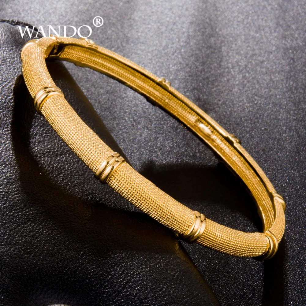 

wando 1pcs Gold Colour Bangle For Women Dubai Middle East Bracelet African/Arab/Ethiopian jewelry gifts b15