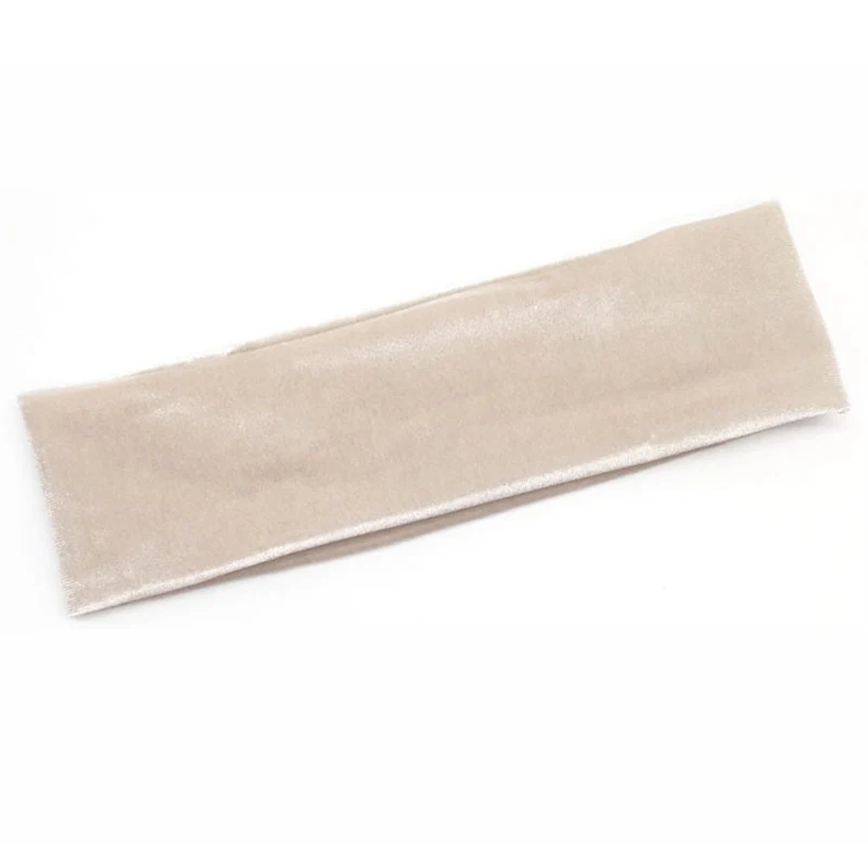 6cm Beige Распродажа, зимняя теплая вязаная повязка на голову с ушками, тюрбан для женщин, бархатный бант, широкая эластичная повязка для головы, повязка на голову, аксессуары для волос - Цвет: 6cm Beige