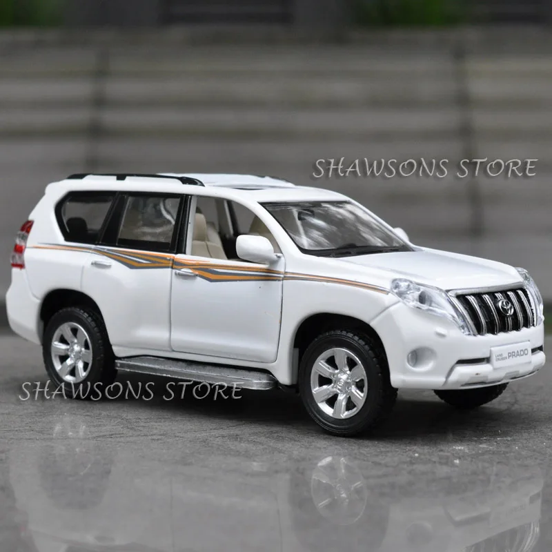 Литая металлическая модель автомобиля 1:32 для Toyota Land Cruiser Prado SUV игрушка со звуком