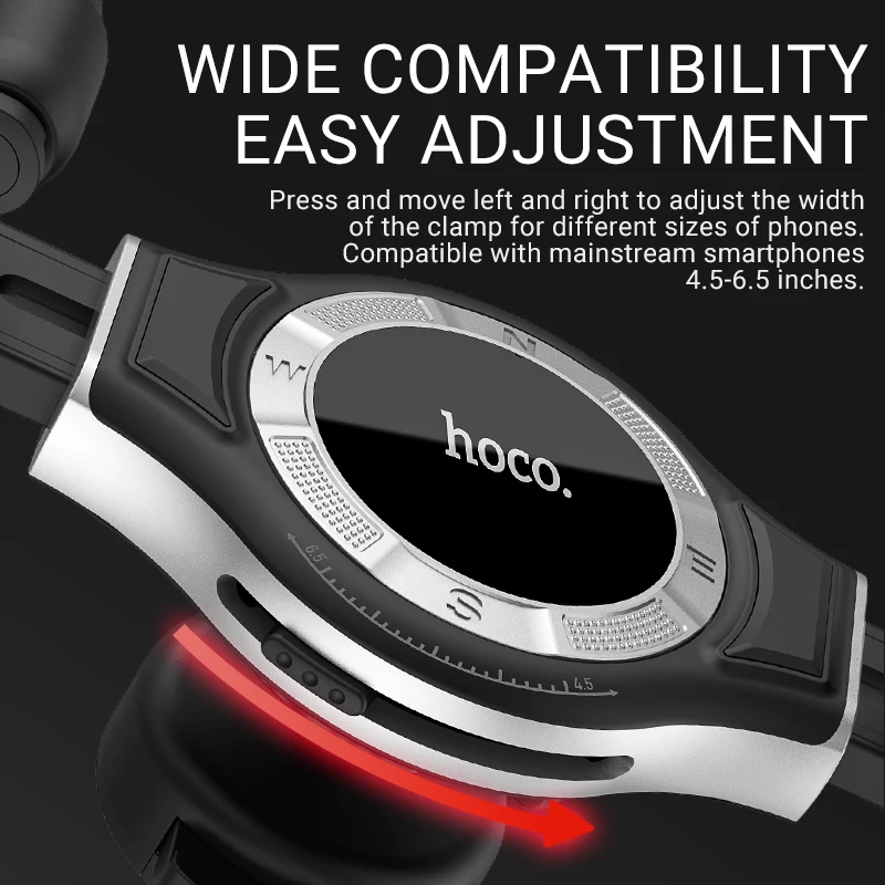 hoco автомобильный держатель телефона для iphone samsung xiaomi huawei в автомобиль кронштейн универсальный держатель мобильного телефона смартфона в авто подставка в машину силиконовые ролики безопасный