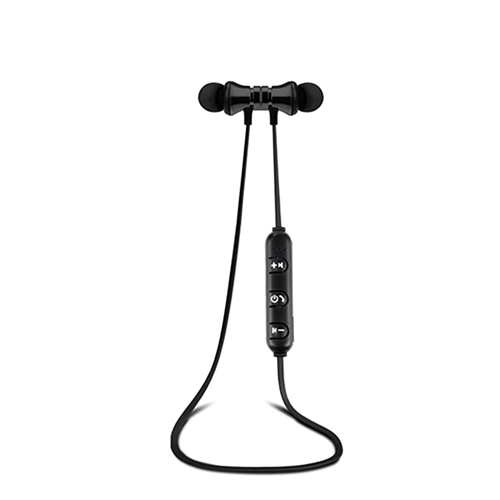 Black Rovtop магнитные музыкальные Bluetooth наушники XT11 Спорт бег Беспроводная Bluetooth гарнитура с микрофоном для IPhone 8X7 HUAWEI - Color: Black