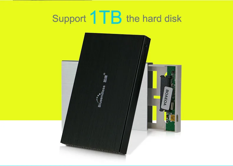 Прямая поставка алюминиевый чехол blueendless с USB 2 0 на SATA 5 дюйма для hdd
