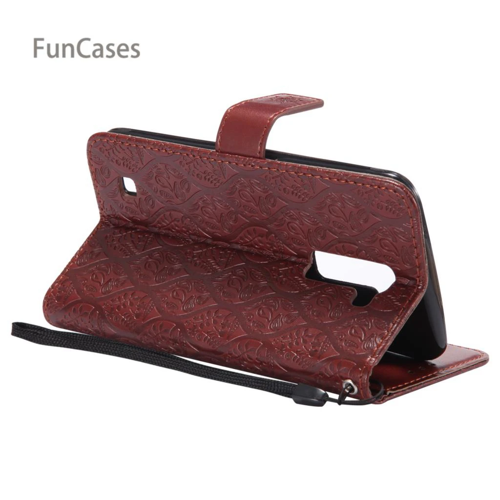 Flower Vine Flip Case sFor Hoesje LG K10 PU Leather Bag Cover Exotic Rhinestone Bulk Carcasa Funda | Мобильные телефоны и