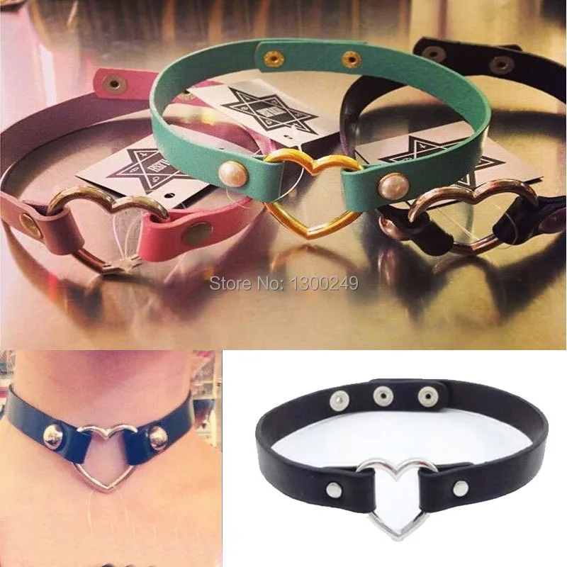 2016 хит ожерелье с заклепками в стиле Харадзюку ошейник из кожи 100% ручная работа