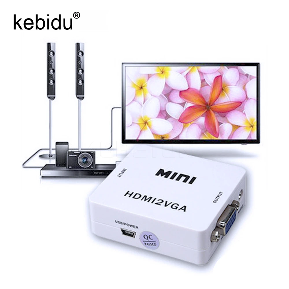 Мини адаптер 1080P с аудио кабелем для ПК ноутбука к HDTV проектору HDMI Совместимость
