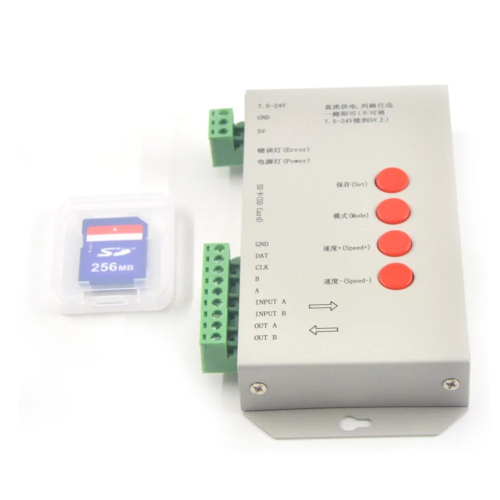 Светодиодный контроллер для sd карты с поддержкой карт 2048 пикселей DMX512 ws2811 RGB DC5V