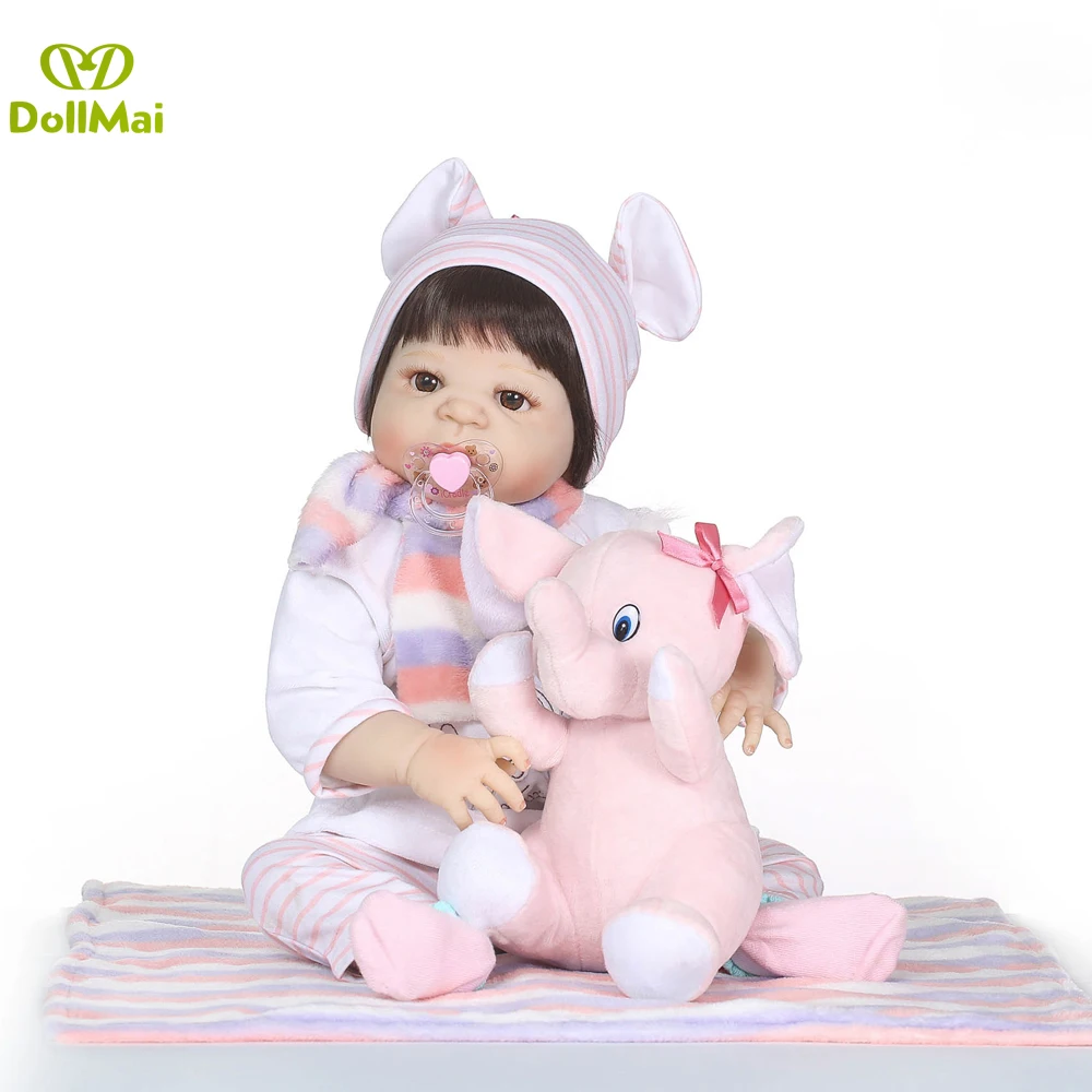 

NPK 23" Full Body Silicone Reborn Baby princess doll toy bathe Play House dolls modeling reborn bonecas kids gift doll toys