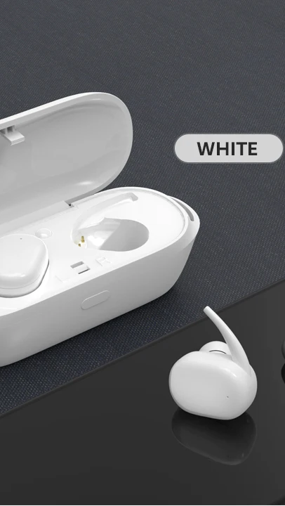 Сенсорный экран работают наушники-вкладыши TWS Bluetooth наушники V5.0 Двойной Наушники Стерео звонки воспроизведения музыки Беспроводной гарнитура с Портативный зарядный чехол - Цвет: Белый