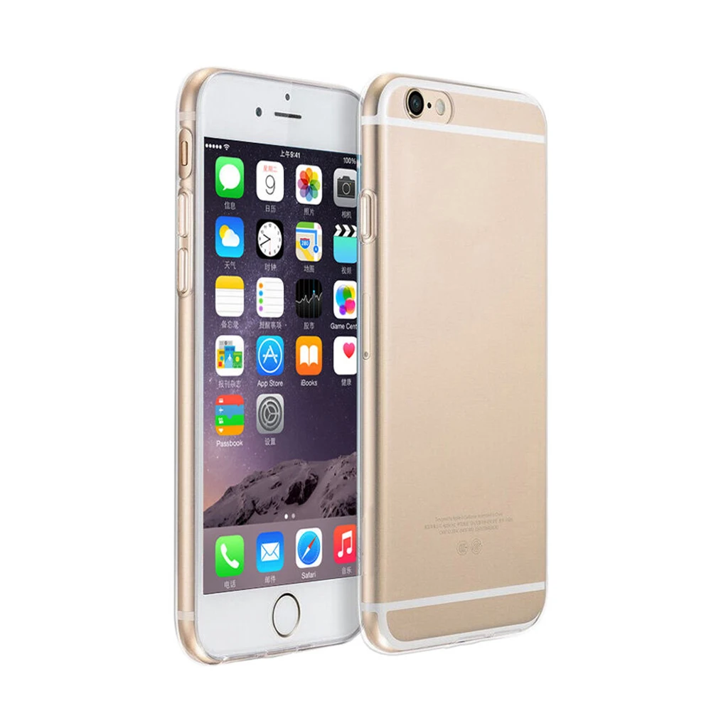 Ультратонкий Прозрачный мягкий чехол из ТПУ для iPhone 7 8 Plus X прозрачный