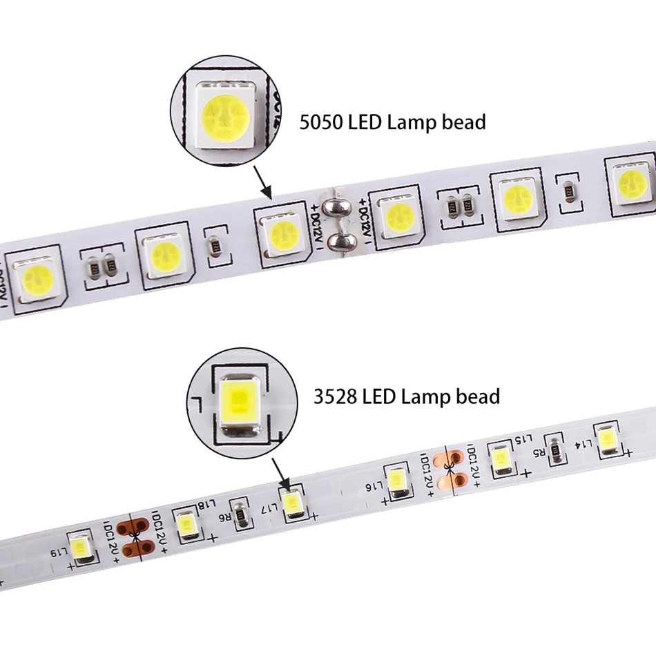 Светодиодный светильник DC 12 В Гибкая Диодная лента SMD2835 5050 RGB 24Key 44Key полный комплект питания водонепроницаемый 1 м 2 м 3M 4M 5 м светильник ing