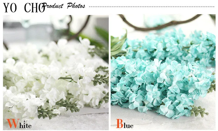 Йо Чо 3 браши Larkspur Hyacinth Snapdragon Искусственные цветы Свадебный подарок Шелковый Цветок День Рождения Вечеринка офис Декор