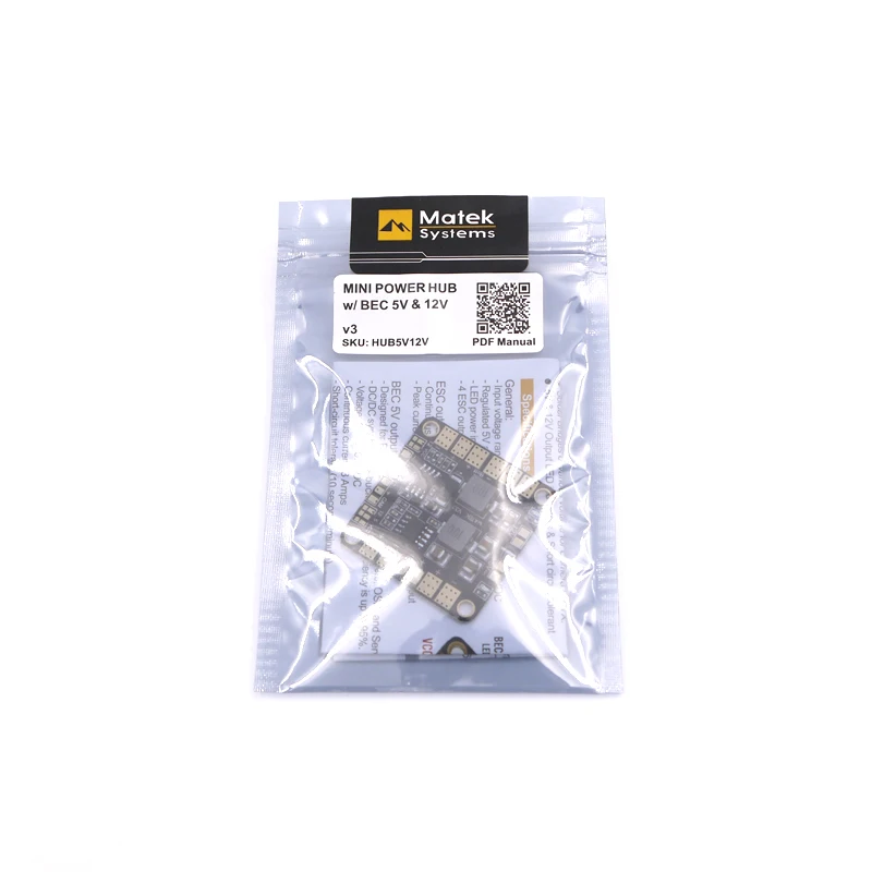 Плата распределения питания Matek Mini Power Hub PDB с BEC 5 В и 12 для FPV QAV250 ZMR250 мультикоптера