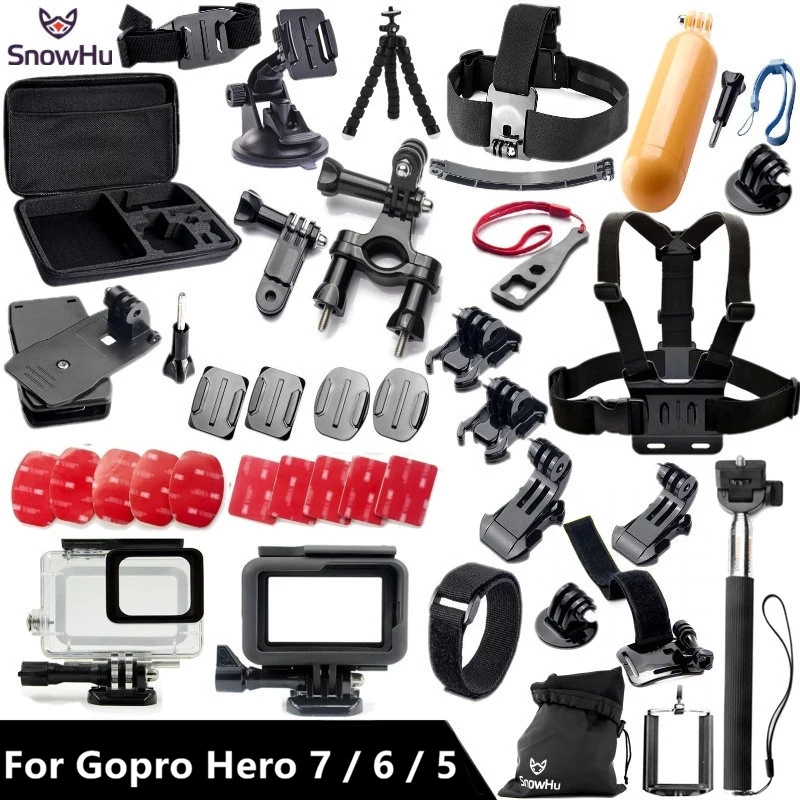 

SnowHu для Gopro Hero 7 аксессуары водонепроницаемый защитный чехол для дайвинга 45 м защитный чехол для камеры Gopro Hero 7 6 5 GS41