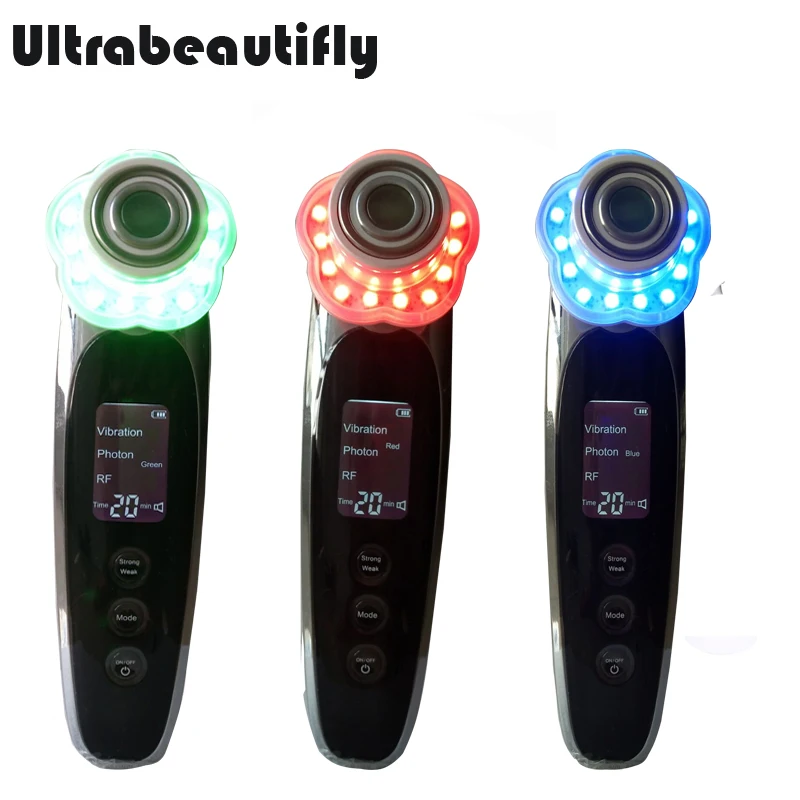 Acheter Jade Naturel, Fréquence Radio RF, Rajeunissement Photon, 3 Couleurs, Led, Thérapie à La Lumière, Dissolvant De Rides, Acné, Lifting Du Visage, Massage De Beauté