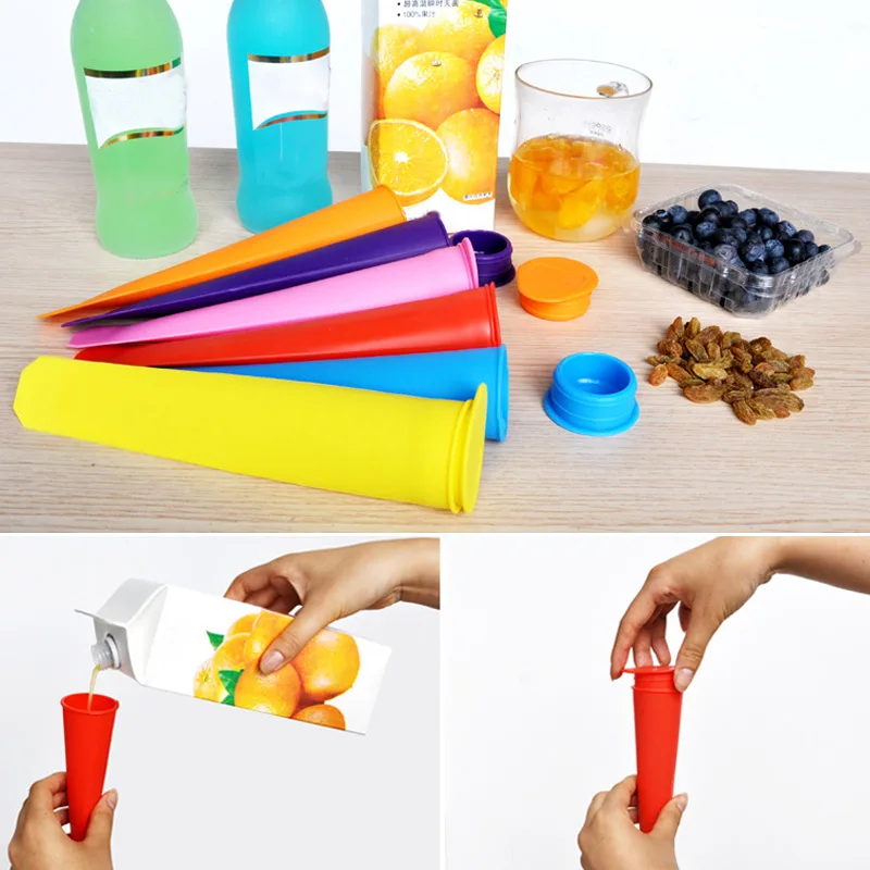 4 шт. силиконовая форма для приготовления мороженого йогурта с крышками подарок