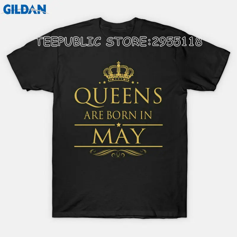 Прохладный Графический футболки Для женщин Queens рождаются в мае О образным