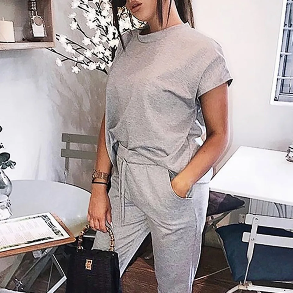 Костюм с широкими штанами спортивный костюм высокой талией Conjunto Deportivo Mujer