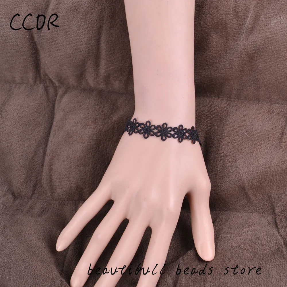 CCOR различные готические браслеты винтажные черные кружевные для женщин 1 шт. |