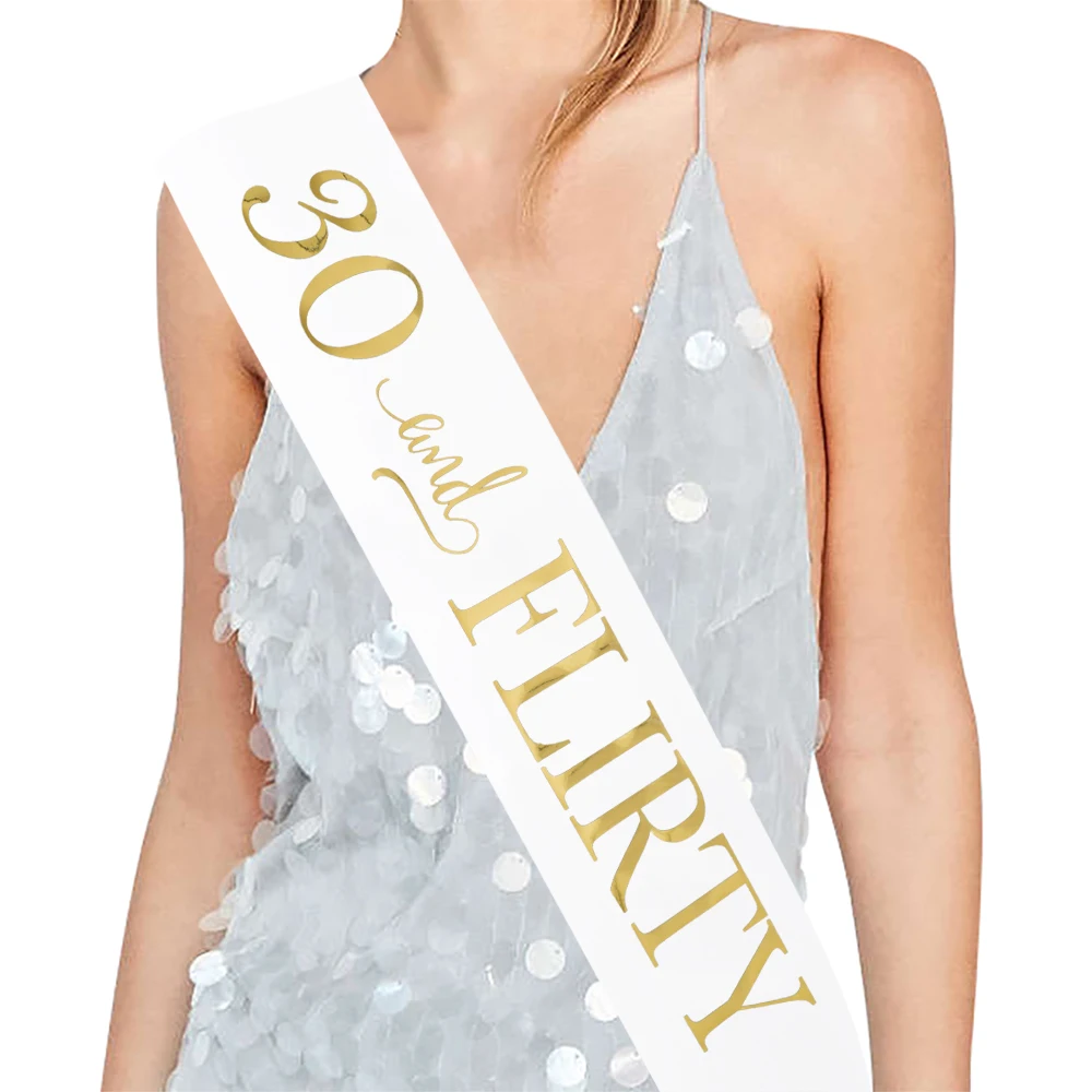 30 и кокетливый пояс кушак 30TH День Рождения Створки подарки на день рождения