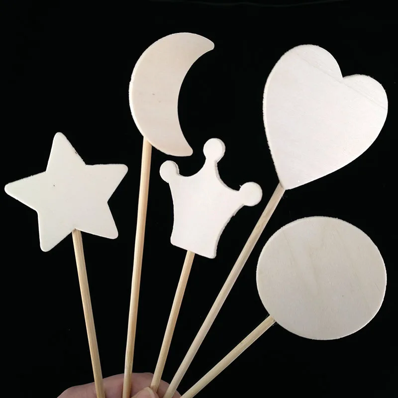 SZ STEAM Children's Handmade DIY Paint Drawing Toy Wooden Magic Stick Snowflake Clay Hand Painted Wand SZ3126 | Игрушки и хобби