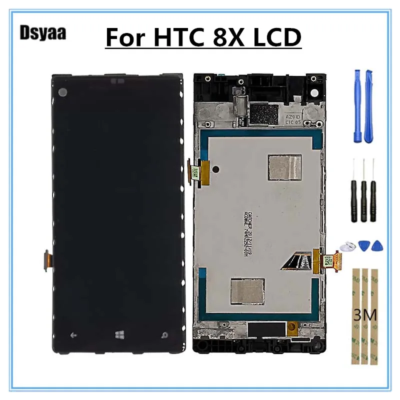 4 3 дюйма для HTC Windows Phone 8X LCD с рамкой сенсорный экран дигитайзер дисплей полная