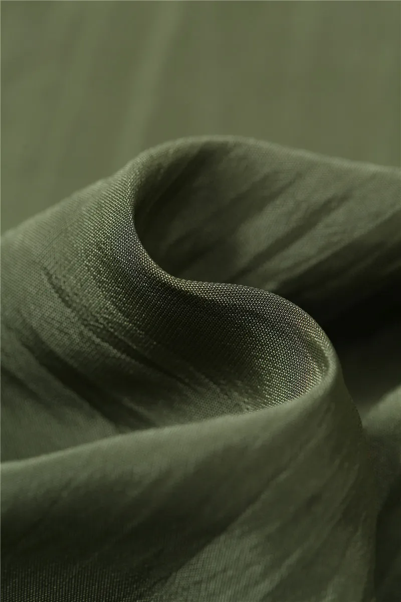 Женские винтажные брюки ELF SACK, серо-зеленые свободые брюки с широкими штанинами, со стрелками, повседневные, уличные, летние