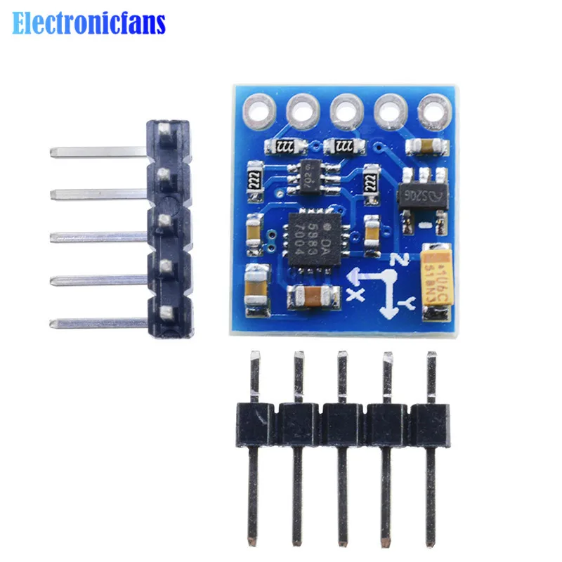GY-271 GY 271 HMC5883L IEC IIC плата три 3 тройной оси Магнитный полевой Компас магнитометр Модуль датчика для Arduino 3 V-5 V