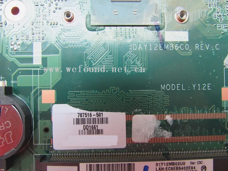 

787516-501 787516-601 787516-001 17-F N3540 DAY12EMB6C0