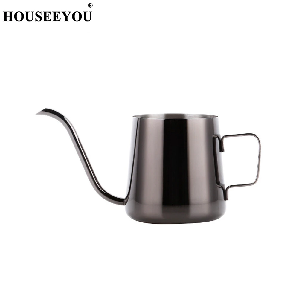 Houseyou 250 мл/350 мл 304 чайный горшок из нержавеющей стали капельный кофейник с длинным