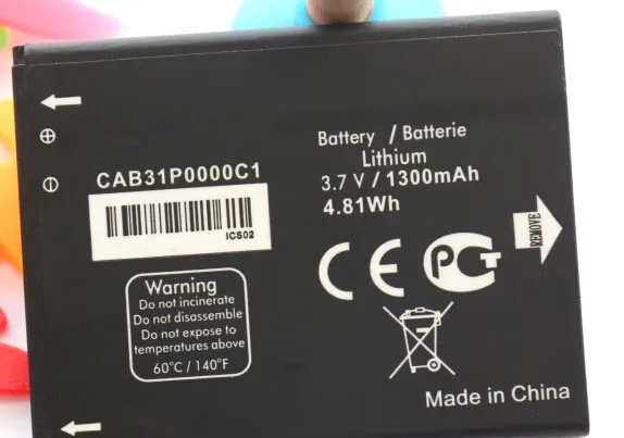 Литий ионный аккумулятор для Alcatel one touch Fire 1300 4012A 4012X CAB31P0000C1/CAB31P0000C2 3 7 мАч 4012 в|battery