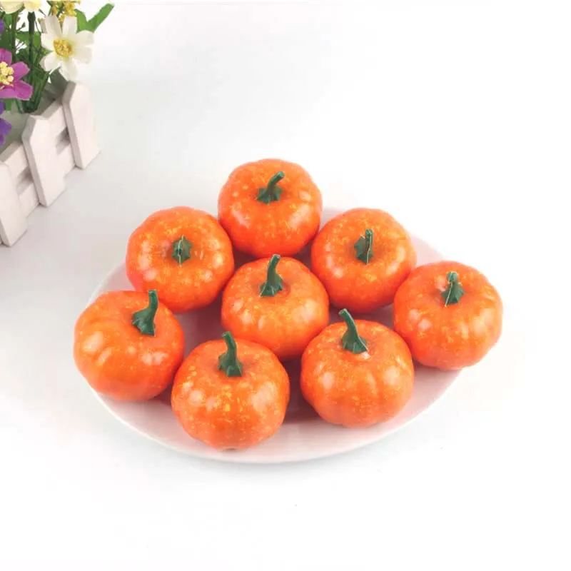 16 шт./лот тыквы для Хэллоуина осеннее пенопластовое украшение мини 5 см фокус или