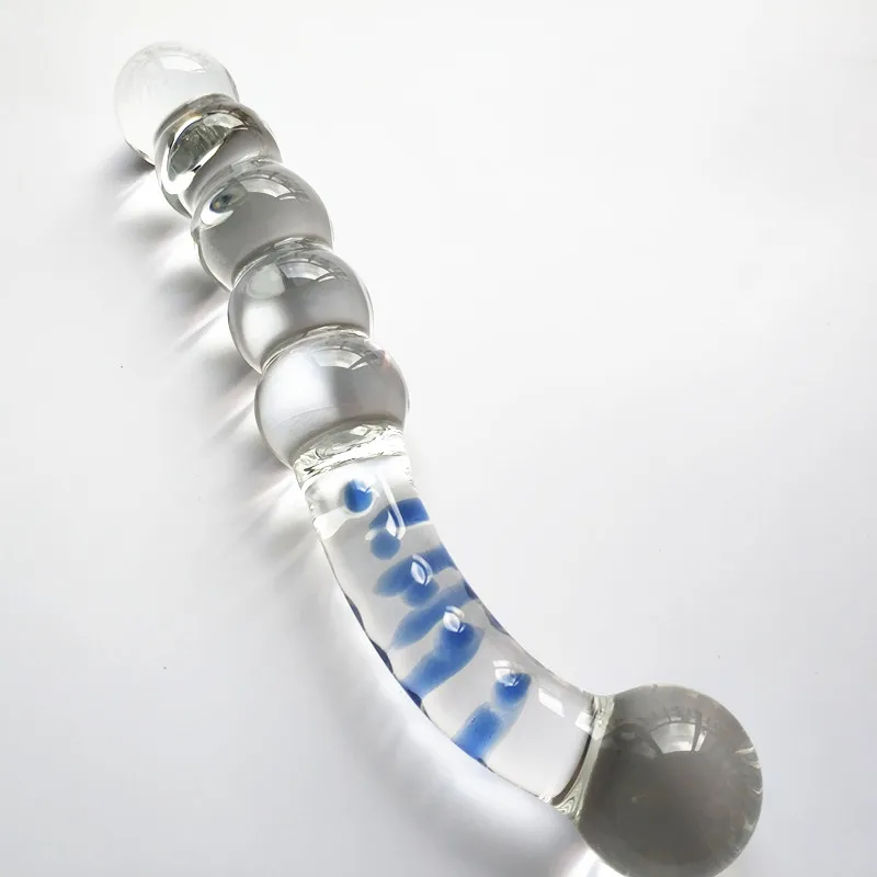 glass dildo artificial penis dick crystal anal bead butt plug prostate massage masturbate Sex toy for adult women men gay |