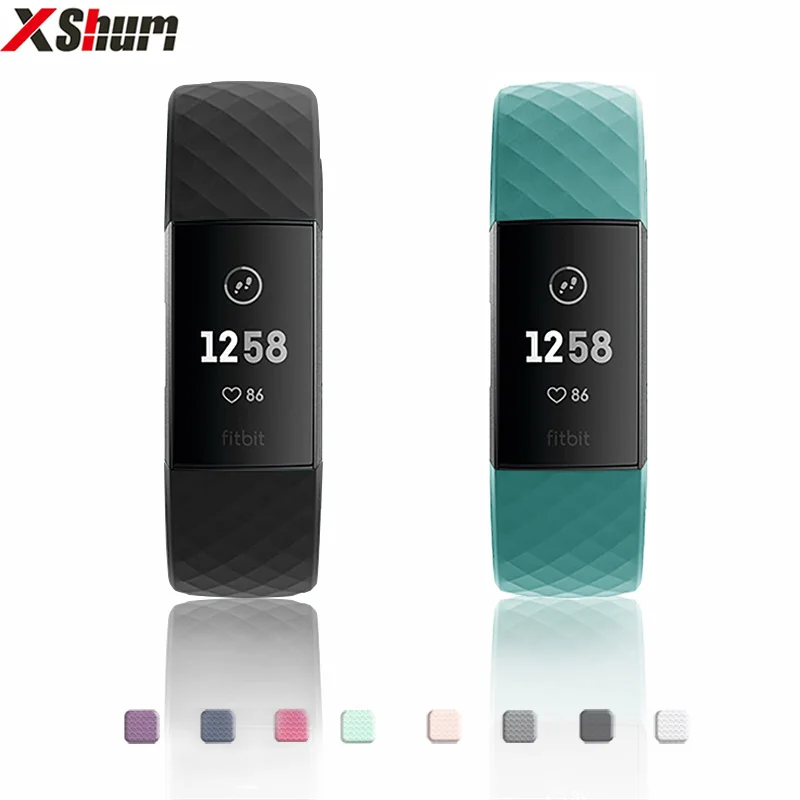 XShum Fitbit Charge 3 4 Band TPE ремешок для FitBit браслет Fit bit charge band Замена