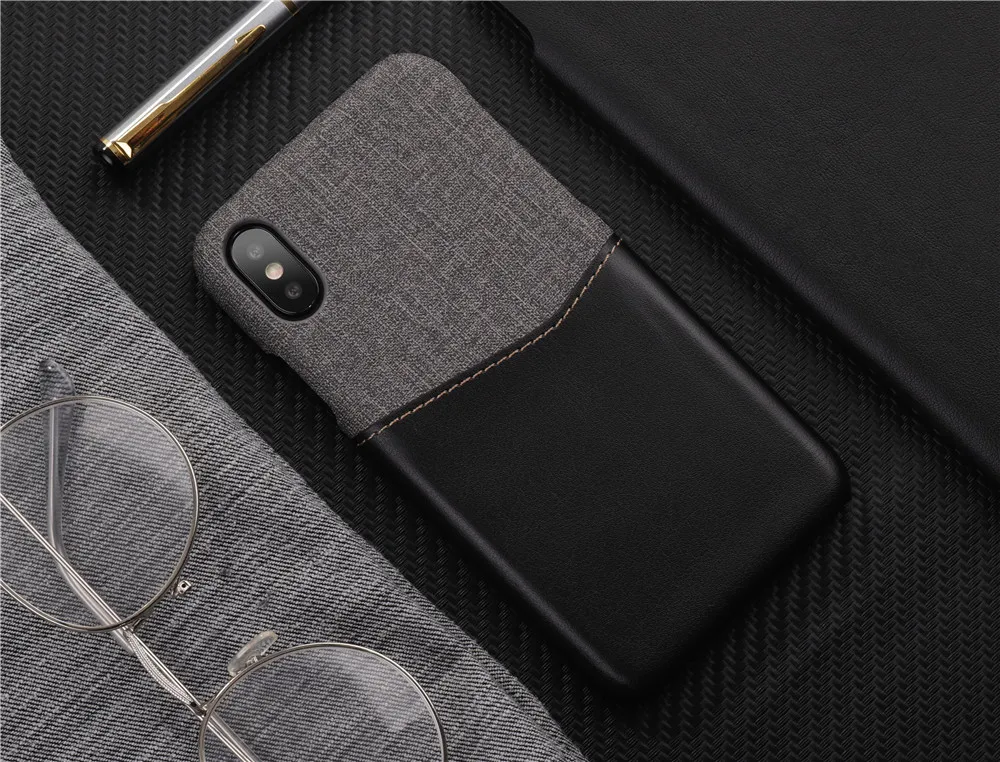 Business For Apple Iphone 7 7Plus 8 8Plus mobile phone case leather card anti-drop protection cover literary cloth pattern |