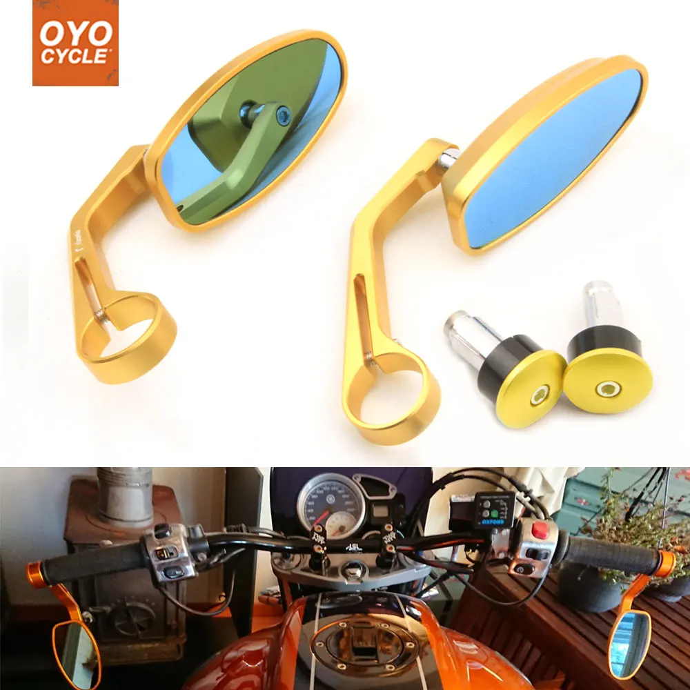 Мотоциклетные зеркала синее стекло 22 мм Руль заднего вида для Suzuki gsxr 600 750 1000 gn125