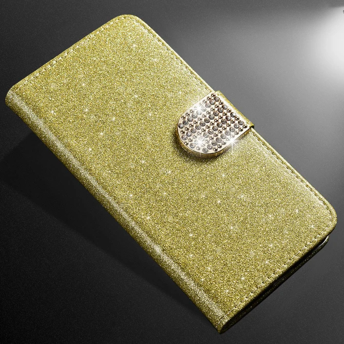 gold diamond Флип кожаный блестящий чехол для телефона Xiaomi Redmi 7 Note 7 Note7 Pro 7A роскошный высококачественный чехол-кошелек с подставкой Чехол вспышка на солнце - Цвет: gold diamond